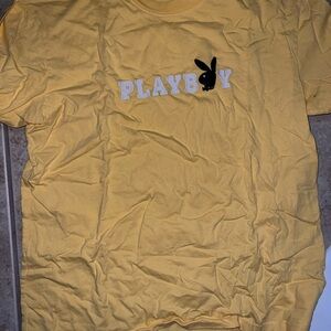 Yellow mens Playboy T-shirt